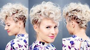 Creative Short Hairstyle Retro Faux Hawk Milabu Short Hair Tutorial Curly Hair Styles Short Hair Styles