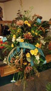 Fresh Funeral Spray Western Theme Funeral Flower Arrangements Casket Flowers Funeral Flowers