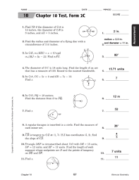 Apr 05, 2021 · unit 10 test circles answer key gina wilson 2020: Chapter 10 Test Form 2c Fill Online Printable Fillable Blank Pdffiller