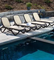 Omega Commercial Chaise Lounge Chair 4 Pack Fire Pit Furniture Chaise Lounge Chair Outdoor