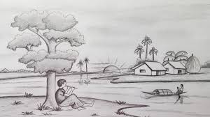I curate gallery of draw landscape step by step. How To Draw Scenery Landscape By Pencil Sketch Step By Step Easy Draw Youtube
