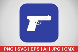 Download Vector Gun Icon Graphic By Iyikon Creative Fabrica PSD Mockup Templates