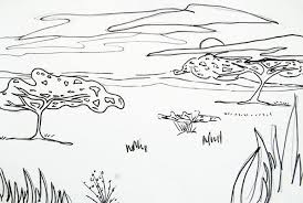 African Safari Using Tissue Paper And Sharpie Artsmudge Coloring Pages Habitats Projects Savanna