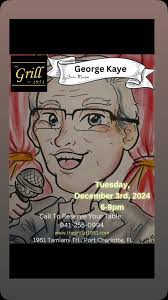Singer ⭐️George Kaye⭐️ , performs Tuesday, Dec. 3rd, 2024. 6-9pm at The  Grill At 1951. Enjoy tunes from the Great American Songbook., ☎️ Call Today  for Reservations:941-255-0994 , or reserve online at ...