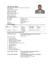 Cv of mohammed anisur rahman microsoft sql cv format more photos. Cv Sample