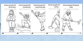 ⭐️ igrzyska olimpijskie ⭐️ to nie tylko marzenia i sny sportowców z całego świata 🌍. Sporty Zimowe Szablony Kolorowanki Teacher Made