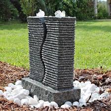 Clgarden Granit Springbrunnen Sb5 Wasserspiel 2 Saulen Mit Led Beleuchtung Set Springbrunnen Gartenmobel Sets Gartenbrunnen
