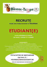 Job Etudiant Job Etudiant Job Brasse Temps Tournai Facebook
