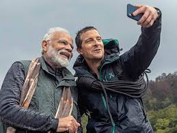 With bear grylls, channing tatum, bobby bones, tom arnold. Pm Modi Man Vs Wild With Pm Modi A Global Hit Bear Grylls Tweets To Thank Fans For 3 6 Bn Impressions The Economic Times