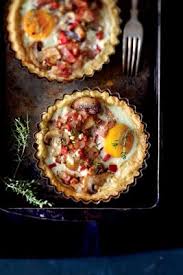 Hearty Tart With Eggs Mushrooms And Bacon Recetas Para Cocinar Comida Comida Bebida