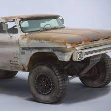 Chevrolet C10 I Got A Little Distracted Last Week And Made A Few Trophy Rats Photobashed Trucks On Top Of My 3d Chassis Rendered In C10 Trophy Truck Rat Rod