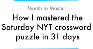 Ny times crossword puzzle answers. How I Mastered The Saturday Nyt Crossword Puzzle In 31 Days By Max Deutsch Medium