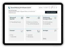 etax zurich online steuererklarung kanton zurich