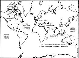 Team dispatch november 24, 1999 learn world map: On The Outline Map Of World Show The Following I The Suez Canal Ii The Panama Canal Iii Australian Interconti Nental Railways Iv The North Pacific Route Between Vancouver And Hong Kong