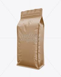 Coffee Bag Mockup Front View In Bag Sack Mockups On Yellow Images Object Mockups