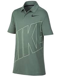 Nike Dry Essential Graphic Golf Polo Shirt Clay Green White Aa3336 365 Boys M L Ebay