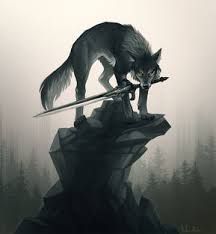 Great Grey Wolf Sif By Helmiruusu Mythical Creatures Art Anime Wolf Dark Souls Art