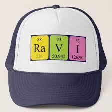 Ravi Periodic Table Name Hat Zazzle Com Periodic Table Custom Hats Hats