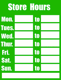 Business Hours Am To Pm Business Hours Sign Store Hours Sign Public Domain Clip Art