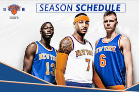 Official source of nba games schedule. New York Knicks Announce 2015 2016 Schedule Melo