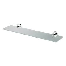 The very modern lines of this 23 inch wall mounted frosted glass bathroom shelf by gedy will complement a contemporary bath, shower, half bath or powder room. Ideal Standard Frosted Glass Shelf 520mm Victoriaplum Com