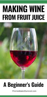 Beginners Guide To Making Wine From Fruit Juice Premeditated Survival Fruit Wine Recipes Wine Recipes Vegan Wine
