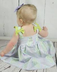 baby saylors squared bow back top dress downloadable pdf sewing patterns for baby sizes newborn 24 months