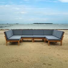 95in rectangular table & 8 atlantic chairs teak set view product. Sofa Teak Conversation Sets By Iksun Teak Patio Furniture Sale