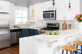 Navy is a classic paint color for kitchen cabinets that will never go out of style, and it works great a light sage green is a luscious color for kitchen cabinets, according to jessica salomone, the if white cabinetry is the goal for any style kitchen, i am partial to benjamin moore's chantilly lace. Which Paint Colors Look Best With White Cabinets