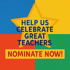 Attention FRMS Families! FRMS Student Government Association is asking for YOUR help! With Teacher Appreciation Week coming up soon, we would like for you to nominate a teacher at Flat Rock Middle