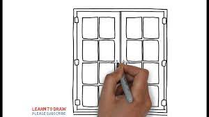 Vintage windows set on white background. How To Draw A Window Step By Step For Kids Youtube