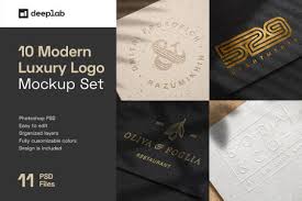 Modern Luxury Logo Mockup Set 2 In Stationery Mockups On Yellow Images Creative Store