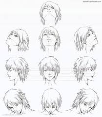 Front view of the male head. How To Draw Anime Tutorial With Beautiful Anime Character Drawings Anime Character Drawing Anime Head Manga Drawing