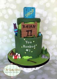 Fortnite Gaming Themed Cake Fortnite Birthday Cake Kids Boy Birthday Cake Birthday Baking