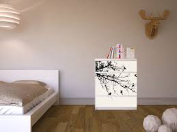 Mobelfolie Ikea Malm Kommode 2 Schubladen Design Tree And Birds 1 Schubladen Design Folie Fur Mobel Ikea Malm Kommode