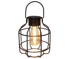 Wilson Fisher Bronze Edison Bulb Cage Led Lantern Big Lots In 2020 Led Lantern Edison Bulb Battery Operated Table Lamps