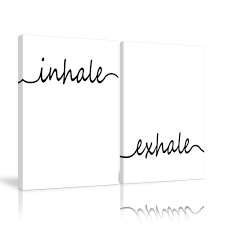 Shop our amazing collection of minimalist prints and wrapped canvases, all designed by independent artists from around the world! Inhale Exhale Wall Art Motivation Canvas Prints Paintings Inspirational Posters Minimalist Wall Art Meditation Wall Art Black And White Pictures For Bathroom Bedroom Living Room Office Decor Framed Ready To Hang 12 X16 X2pcs