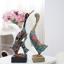 美式歐式家居擺飾花園鄉村風動物裝飾品鴨子天鵝拍攝道具 diy items
