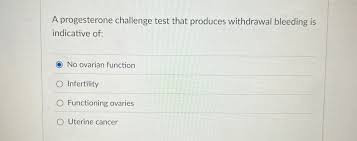 Image result for Progesterone Challenge Test