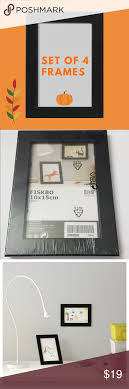 Set Of 4 Fiskbo 4 X 6 Black Picture Frames Decorate With Pictures You Love This Frame Has Soft Lines Is Tested And Black Picture Frames Black Picture Frame