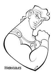Simple hercules coloring page for kids. Free Printable Hercules Coloring Pages For Kids