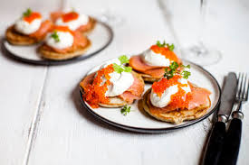 You will now receive health, nutrition, and eco news, tasty recipes, and special offers in your inbox every week! Russian Style Blini With Salmon Sour Cream And Trout Roe Stockphoto