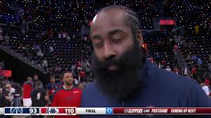 James Harden postgame interview after beating the Wizards