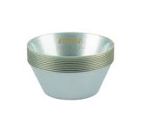 14 oz. Blue Pearl and Gold Rim Round Soup Bowls (10 Count) - Edge Pebbled