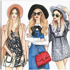 Koleksi oleh wita dev • terakhir diperbarui 3 hari lalu. Icanvas Hat Ladies By Rongrong Devoe Giclee Canvas Desain Busana Sketsa Model Pakaian Animasi
