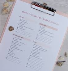 beach packing list baby and toddler the organized mom life