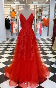 A Line Red Winter Formal Dress Pageant Dance Dresses Cr 7702 In 2020 Red Lace Prom Dress A Line Prom Dresses Prom Dresses For Teens