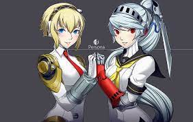Looking for the best labrys wallpaper? Hd Wallpaper Persona Persona 4 Arena Aigis Persona Labrys Persona Wallpaper Flare