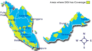 Digi telecommunications or digi.com berhad (d.b.a. Digi Network Coverage Download Scientific Diagram