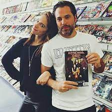 The pair shared the wedding vows on 6 september 2015 following their couple of years dating life. Fangirling More Than Usual Over This Photo Doc Holliday Tim Rozon Wearing A Led Zeppelin T Shirt Holding A Wynonna Earp Com Melanie Scrofano Tim Rozon Earp